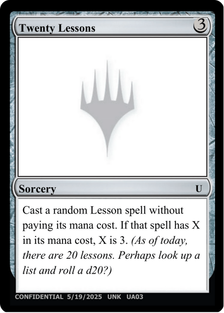 Twenty Lessons